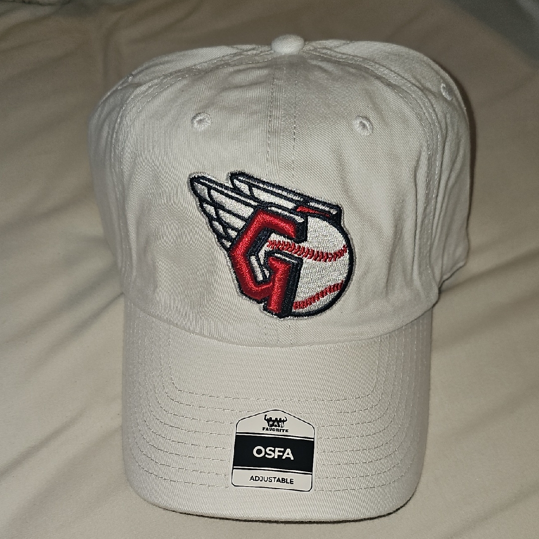 Cleveland Guardians White Baseball Cap With Embroidered Logo